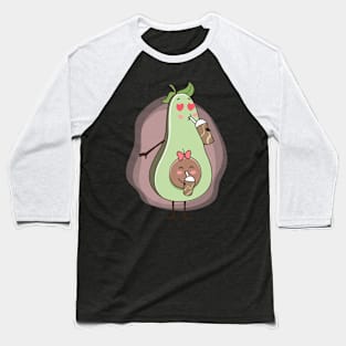 avocado mum child drinking milkshake Baseball T-Shirt